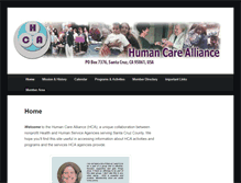 Tablet Screenshot of humancarealliance.org
